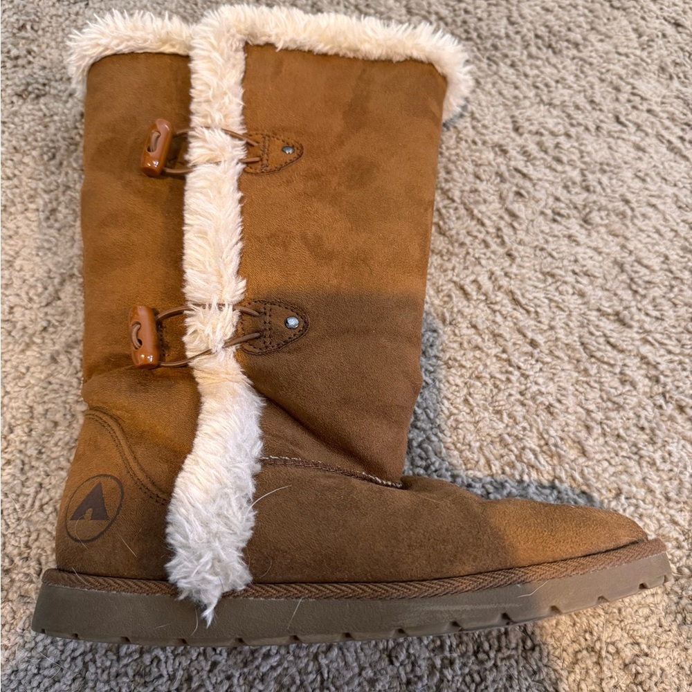 Airwalk Cognac Girls' Myra Tall Boots 4 Regular
